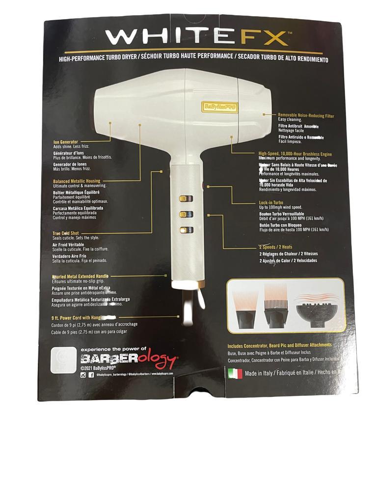 BABYLISS PRO DRYER WHITE FX #FXBDW1 (074108456496)