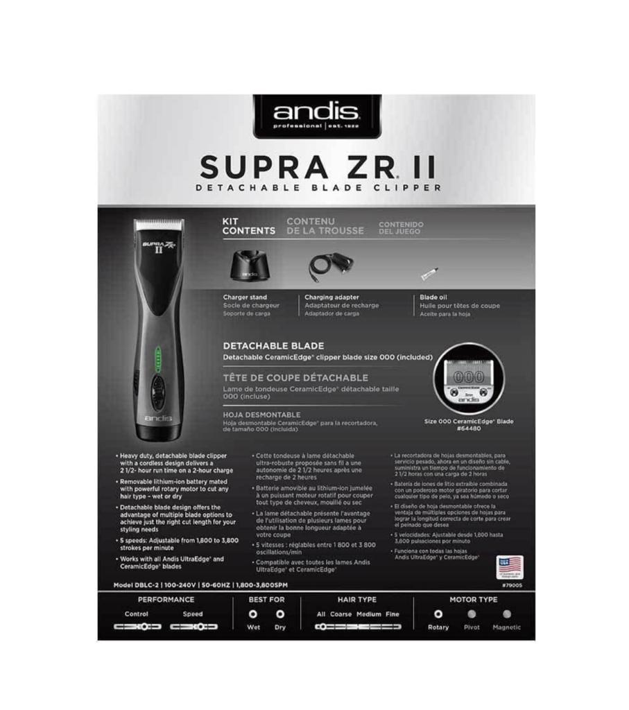 AND79005-ANDIS CLIPPER SUPRA ZR II #79005(040102790058)