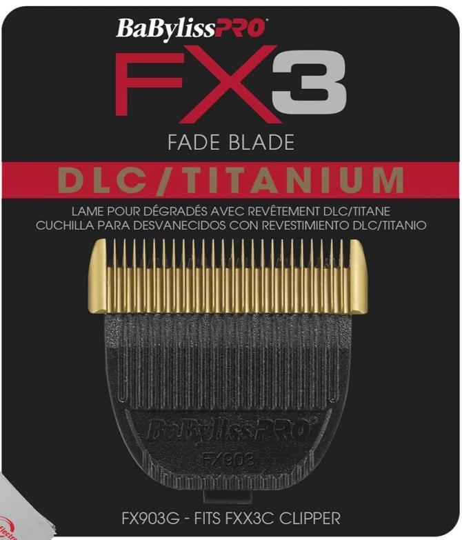 BABYLISS PRO FX3 BLADE CLIPPER FADE DLC/TITANIUM #FX903G (074108443168)