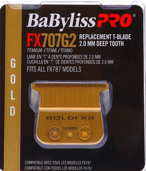 BABYLISS PRO BLADE STANDARD TOOTH T-BLADE #FX707G2 GOLD(074108422453)