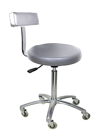 ROUND STOOL WITH BACK HZ6005 WHITE