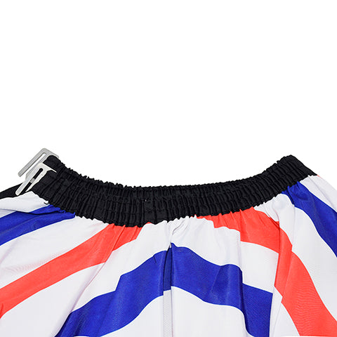 BARBER CAPE BLUE RED AND WHITE STRIPES J-01